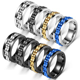 Bague anti-stress rotative à motif chaîne dentée