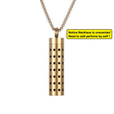 Collier diffuseur de parfum, pendentif rond en acier inoxydable