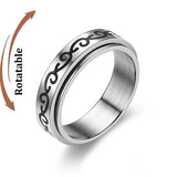 Bague anti-stress rotative en acier inoxydable, pour couple