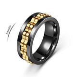 Bague anti-stress rotative à motif chaîne dentée