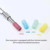 Collier sifflet en acier inoxydable, respiration consciente