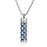 Collier diffuseur de parfum, pendentif rond en acier inoxydable