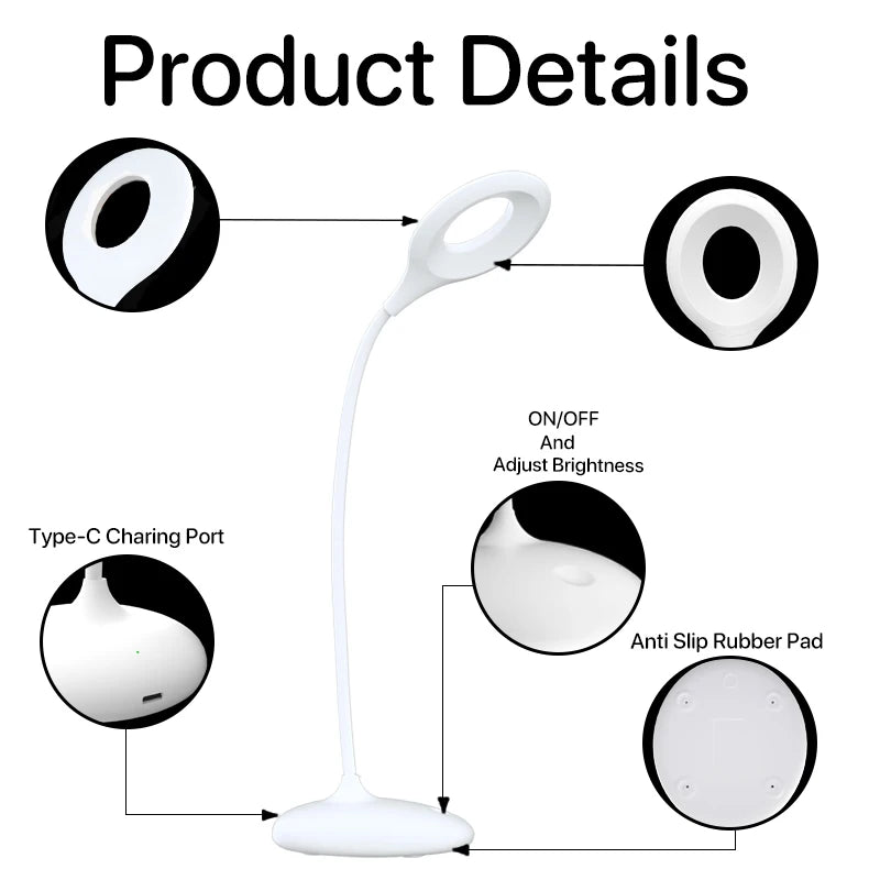 Lampe de chevet sans fil, lumière chaude à 3 intensités