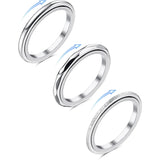 Lot de 3 bagues anti-stress rotatives en acier inoxydable