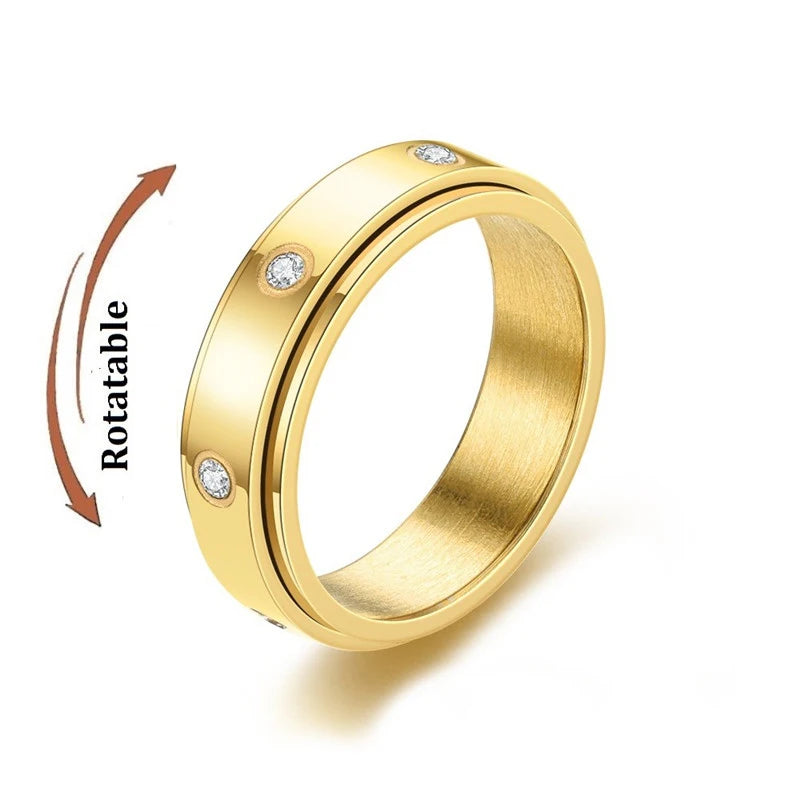 Bague anti-stress rotative en acier inoxydable, pour couple