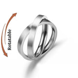 Bague anti-stress rotative en acier inoxydable, pour couple