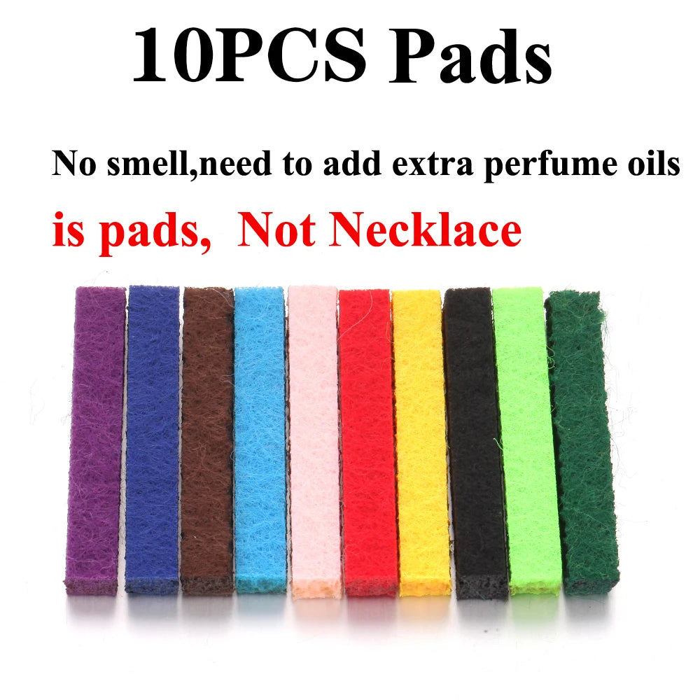 Collier diffuseur de parfum, pendentif rond en acier inoxydable