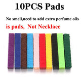 Collier diffuseur de parfum, pendentif rond en acier inoxydable