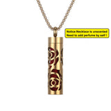 Collier diffuseur de parfum, pendentif rond en acier inoxydable