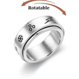 Bague anti-stress rotative en acier inoxydable, pour couple