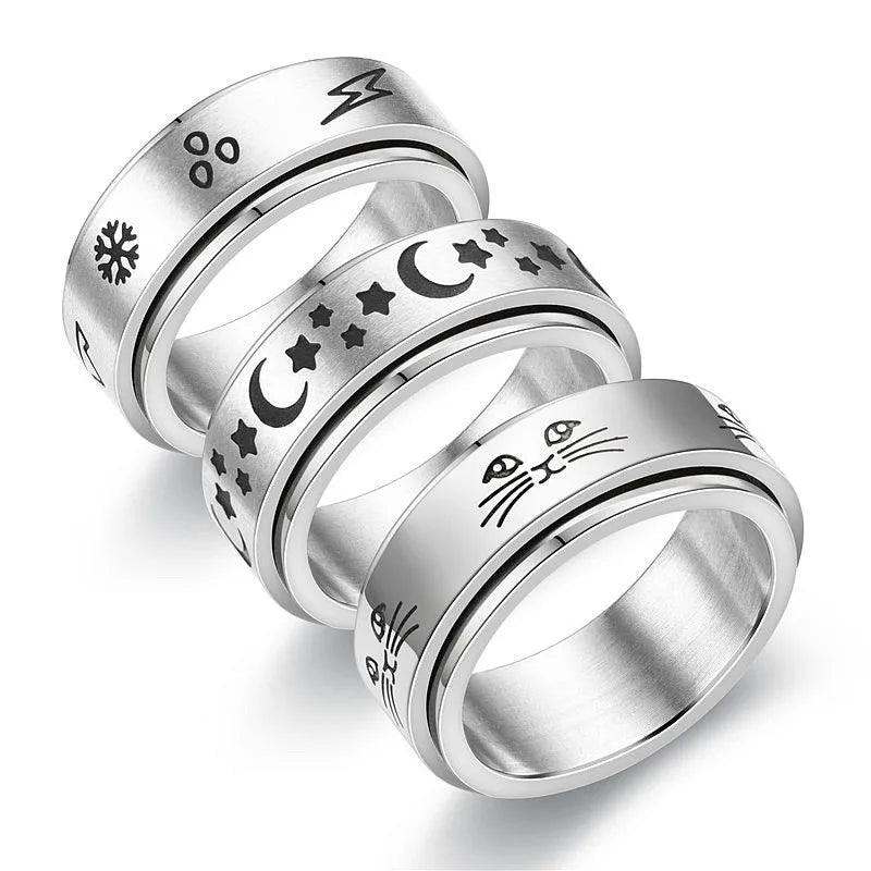 Bague anti-stress rotative en acier inoxydable, pour couple