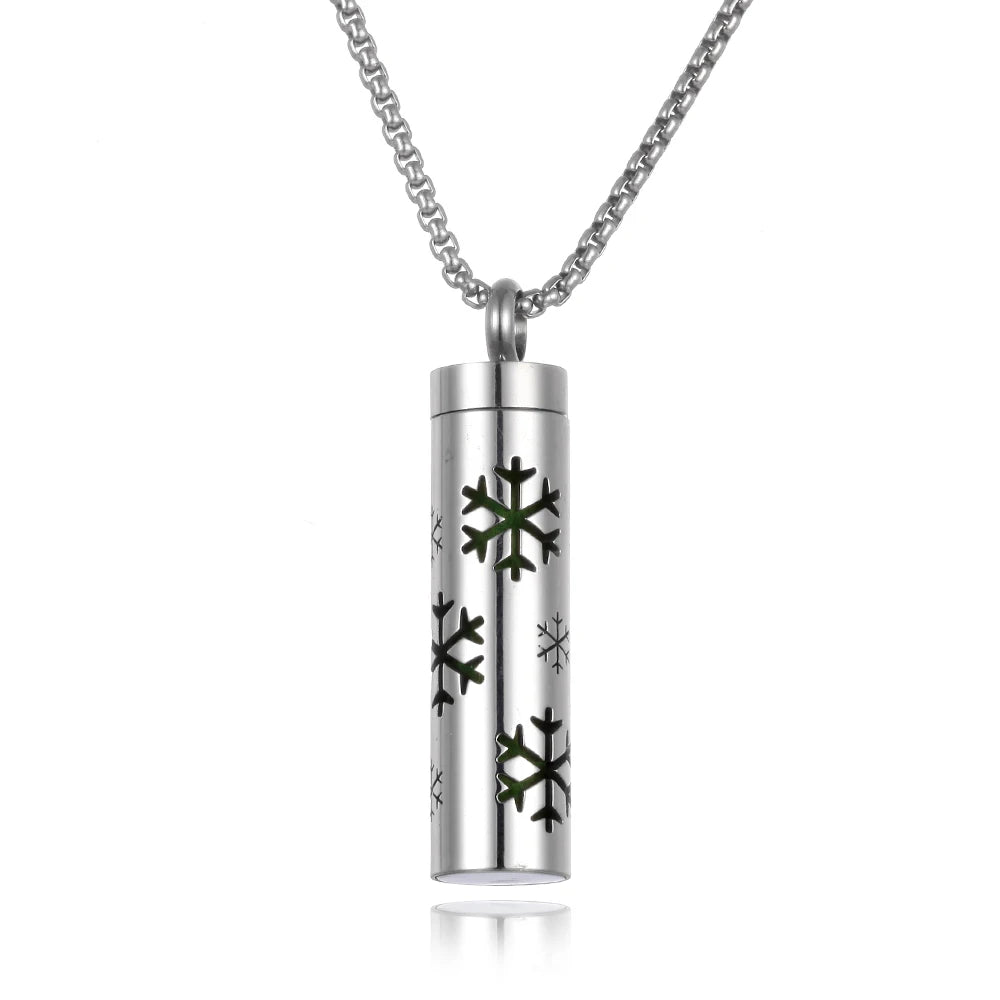 Collier diffuseur de parfum, pendentif rond en acier inoxydable