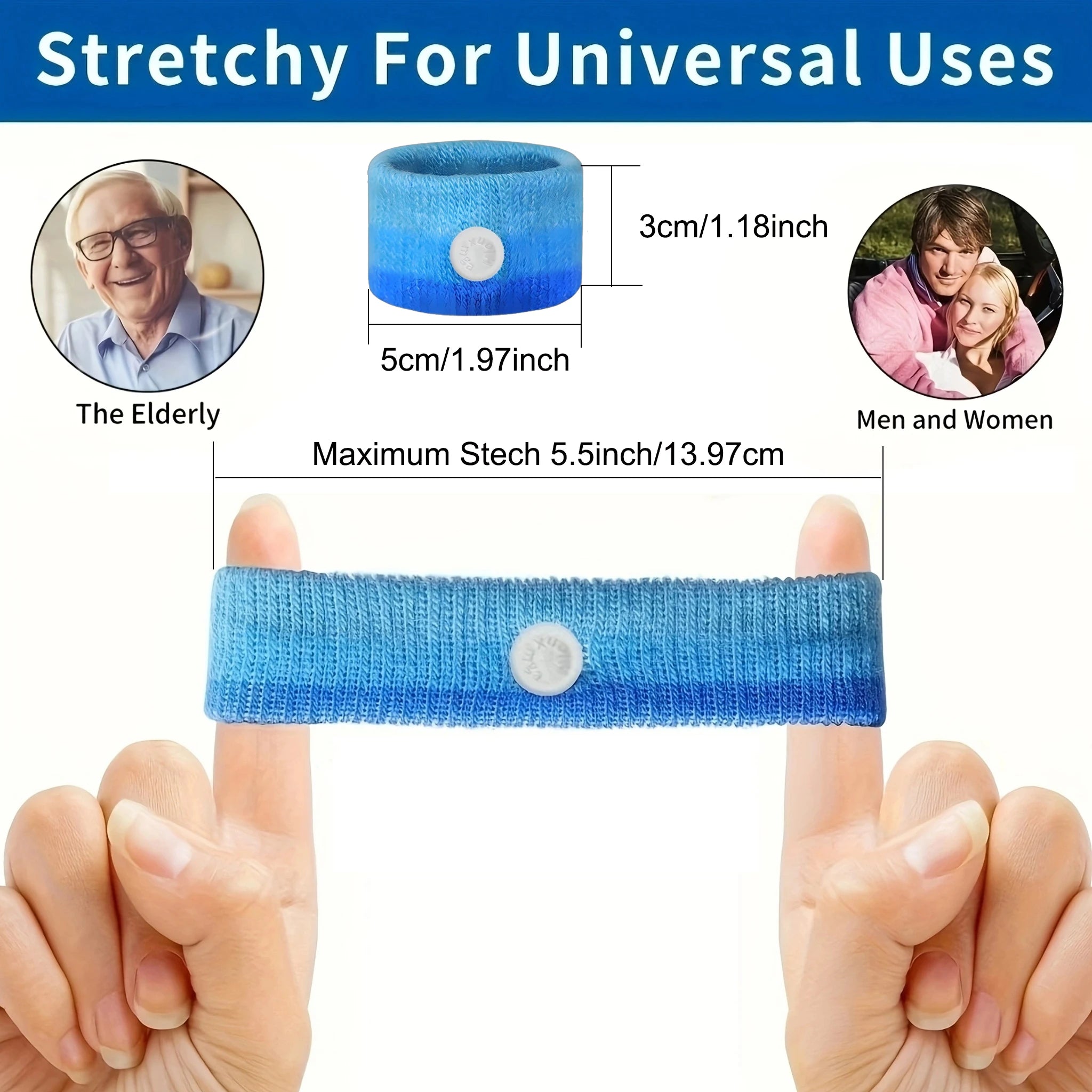 Bracelets d'acupression point P6, lot de 4