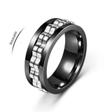 Bague anti-stress rotative à motif chaîne dentée