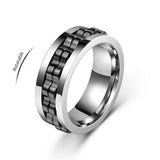 Bague anti-stress rotative à motif chaîne dentée