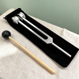 Diapason 128 Hz en alliage d'aluminium et bois