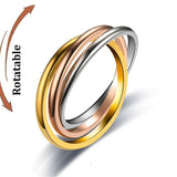 Bague anti-stress rotative en acier inoxydable, pour couple