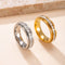Bague anti-stress rotative en acier titane et zircone cubique