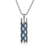 Collier diffuseur de parfum, pendentif rond en acier inoxydable