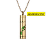 Collier diffuseur de parfum, pendentif rond en acier inoxydable