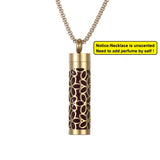 Collier diffuseur de parfum, pendentif rond en acier inoxydable