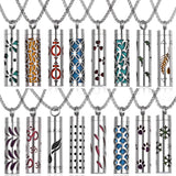 Collier diffuseur de parfum, pendentif rond en acier inoxydable