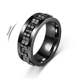 Bague anti-stress rotative à motif chaîne dentée
