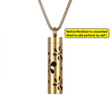 Collier diffuseur de parfum, pendentif rond en acier inoxydable