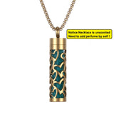 Collier diffuseur de parfum, pendentif rond en acier inoxydable