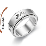 Bague anti-stress rotative en acier inoxydable, pour couple