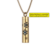 Collier diffuseur de parfum, pendentif rond en acier inoxydable