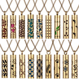 Collier diffuseur de parfum, pendentif rond en acier inoxydable