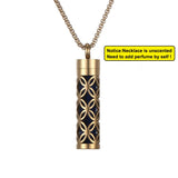 Collier diffuseur de parfum, pendentif rond en acier inoxydable