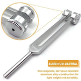Diapason 128 Hz en alliage d'aluminium et bois
