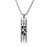 Collier diffuseur de parfum, pendentif rond en acier inoxydable