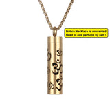 Collier diffuseur de parfum, pendentif rond en acier inoxydable