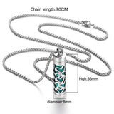 Collier diffuseur de parfum, pendentif rond en acier inoxydable