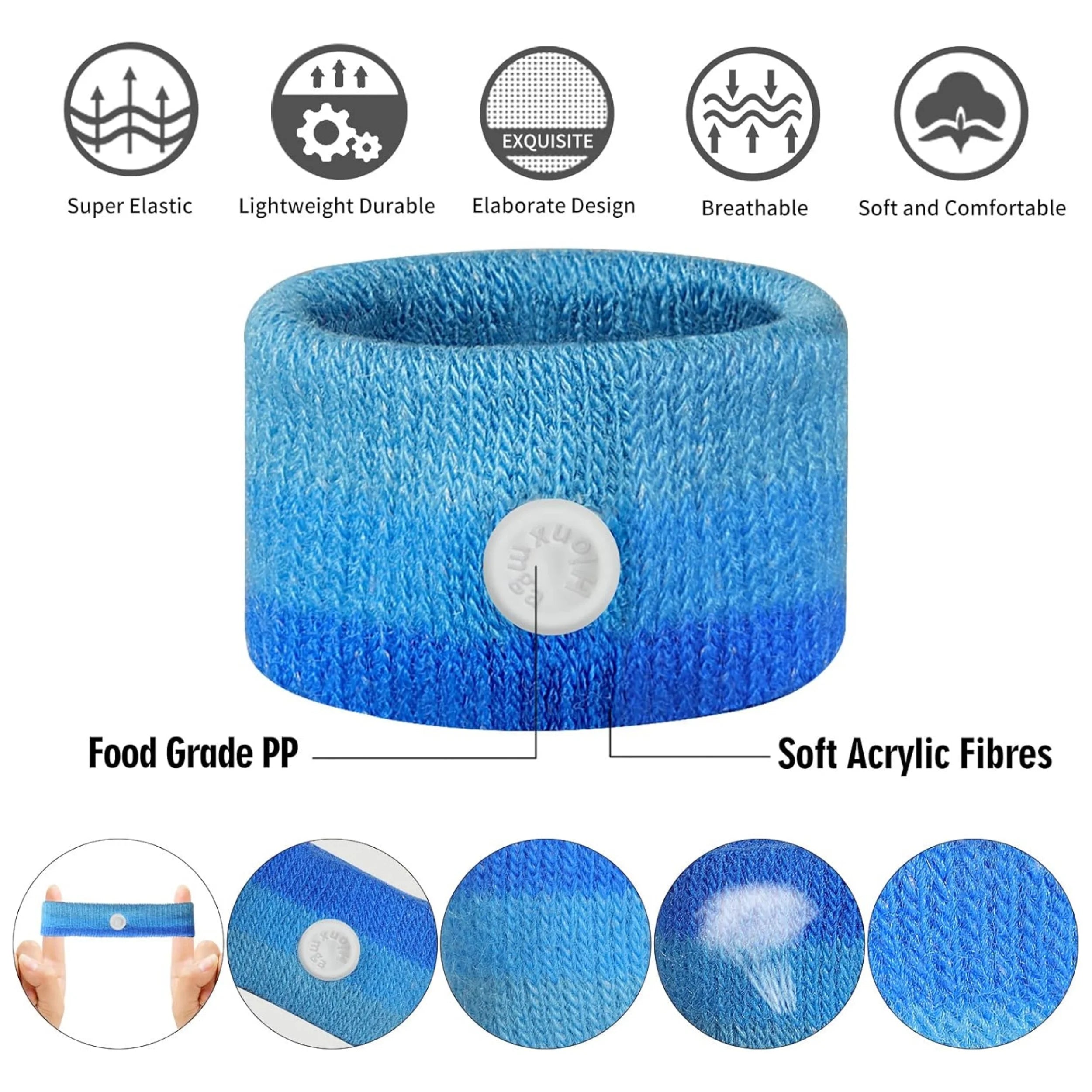 Bracelets d'acupression point P6, lot de 4
