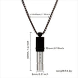 Collier sifflet en acier inoxydable, respiration consciente