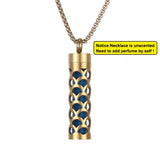 Collier diffuseur de parfum, pendentif rond en acier inoxydable