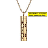 Collier diffuseur de parfum, pendentif rond en acier inoxydable