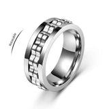 Bague anti-stress rotative à motif chaîne dentée