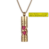Collier diffuseur de parfum, pendentif rond en acier inoxydable