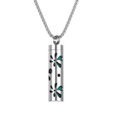 Collier diffuseur de parfum, pendentif rond en acier inoxydable