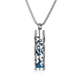 Collier diffuseur de parfum, pendentif rond en acier inoxydable