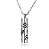 Collier diffuseur de parfum, pendentif rond en acier inoxydable