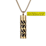 Collier diffuseur de parfum, pendentif rond en acier inoxydable