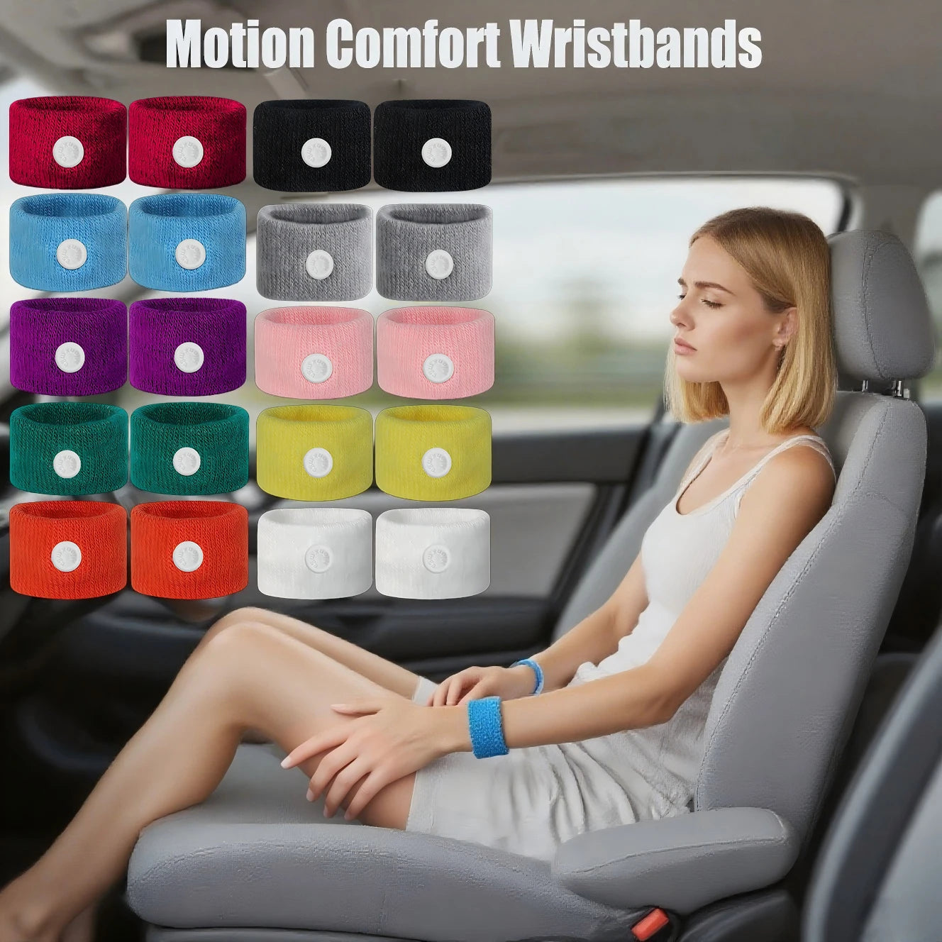 Bracelets d'acupression point P6, lot de 4