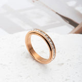 Bague cocktail anti-stress rotative en acier inoxydable