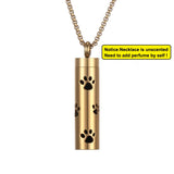 Collier diffuseur de parfum, pendentif rond en acier inoxydable
